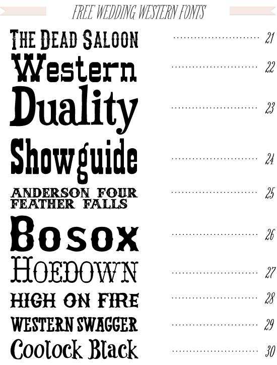 Free Western Wedding Fonts Downloadable