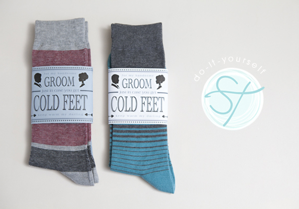 Handmade Gift for Grooms: Cold Feet Socks