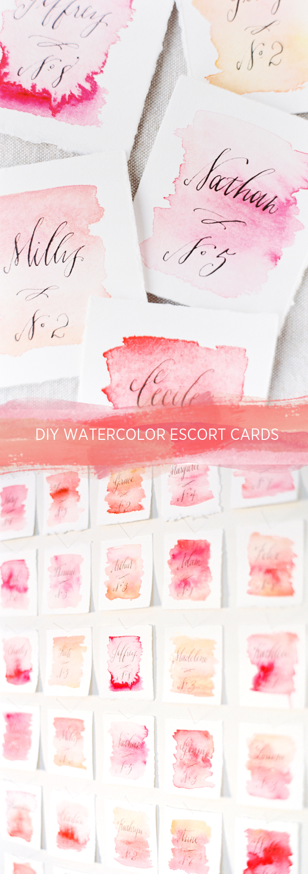 DIY How to Make Water Color Escort Cards