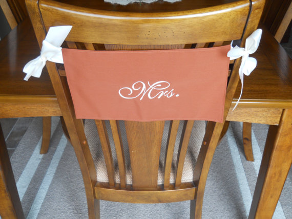 Mr Mrs Wedding Headtable Chair Signs