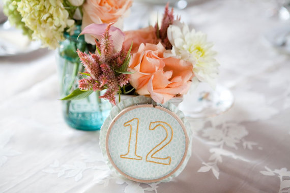 Artsy Rustic Wedding Table Numbers