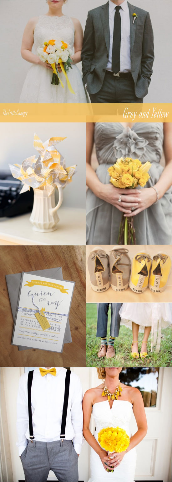 Grey and Yellow Wedding Inspiration