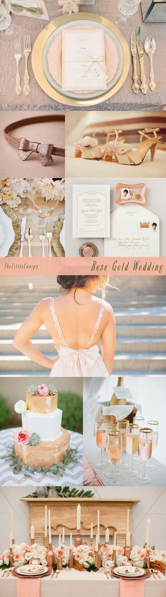 Rose Gold Theme Wedding Inspiration Board
